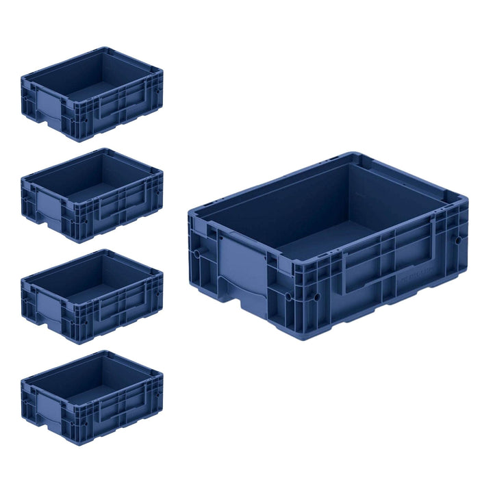 SparSet 5x VDA KLT Kleinladungsträger mit Verbundboden | HxBxT 14,7x30x40cm | 10 Liter | KLT, Transp