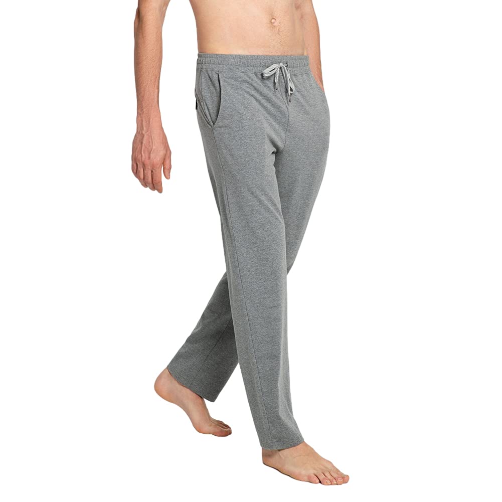MaaMgic Herren Leichte Yogahose Jogginghose Baumwolle atmungsaktiv Trainingshose XXL Hellgrau, XXL H