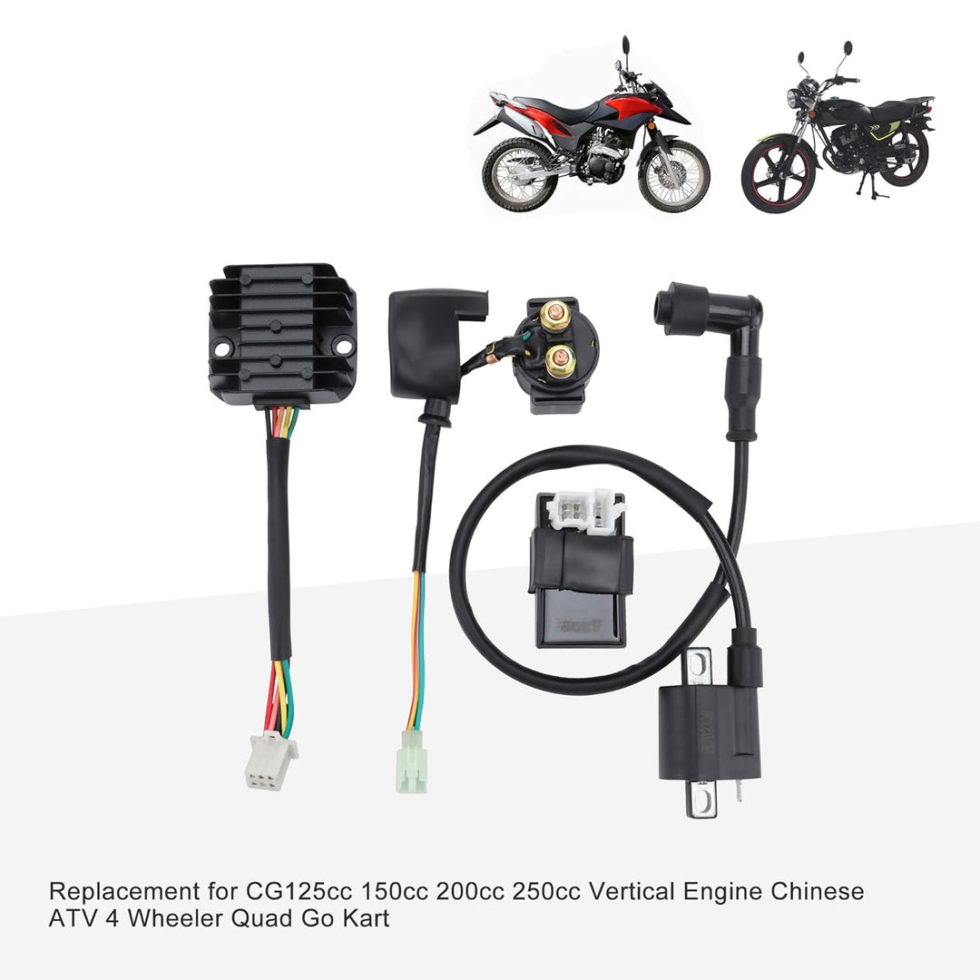GOOFIT Zündspule CDI Regler Rectifier Relay Kit Ersatz für 150cc 200cc 250cc Chinesisch ATV
