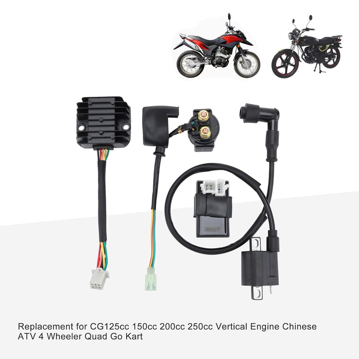 GOOFIT Zündspule CDI Regler Rectifier Relay Kit Ersatz für 150cc 200cc 250cc Chinesisch ATV