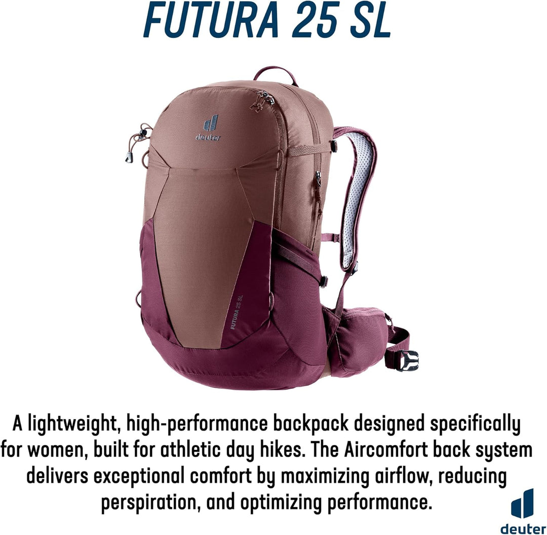 deuter Futura 25 SL Damen Wanderrucksack Ashrose-cassis 25 L, Ashrose-cassis 25 L