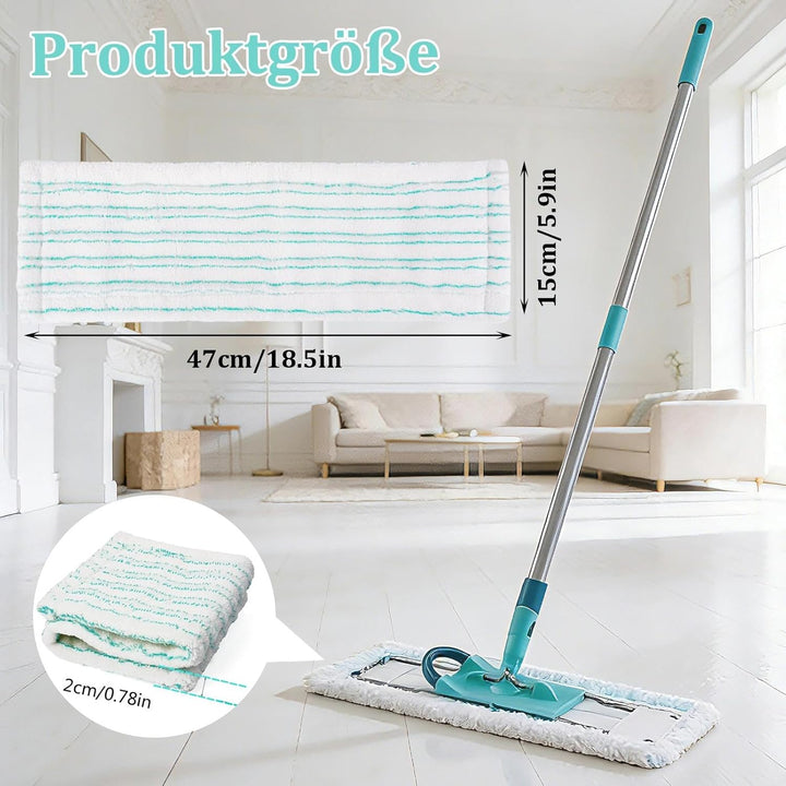 6 Stück Wischbezüge Zubehör für Leifheit Profi XL Micro Duo / Profi XL Cotton Plus,Wischmopp Bezug F