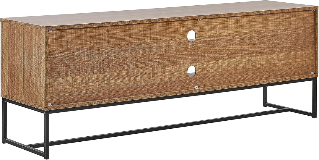 Modernes Lowboard heller Holzfarbton / weiss 2 Türen Nueva