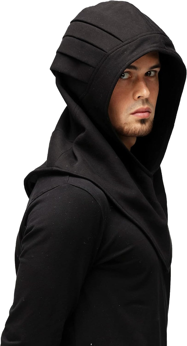 Mortal Ninja Black Combat Hood Samurai Maske Skorpion Kostüm Sub Zero Cosplay .., Schwarz , One size