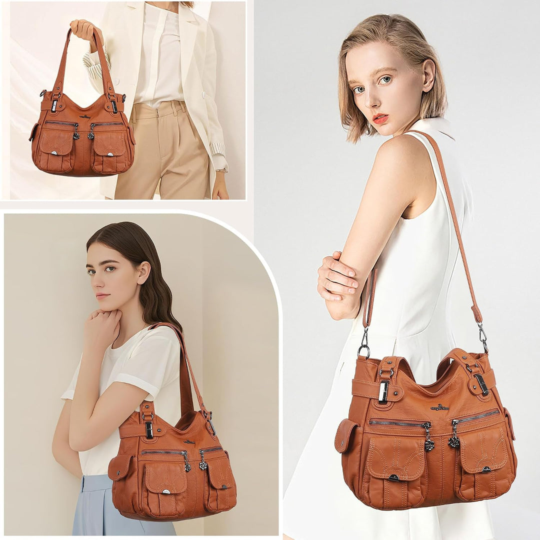 Angel Kiss Damen Handtasche Umhängetasche Leder Umhängetasche Gross Hobo Handtaschen 173