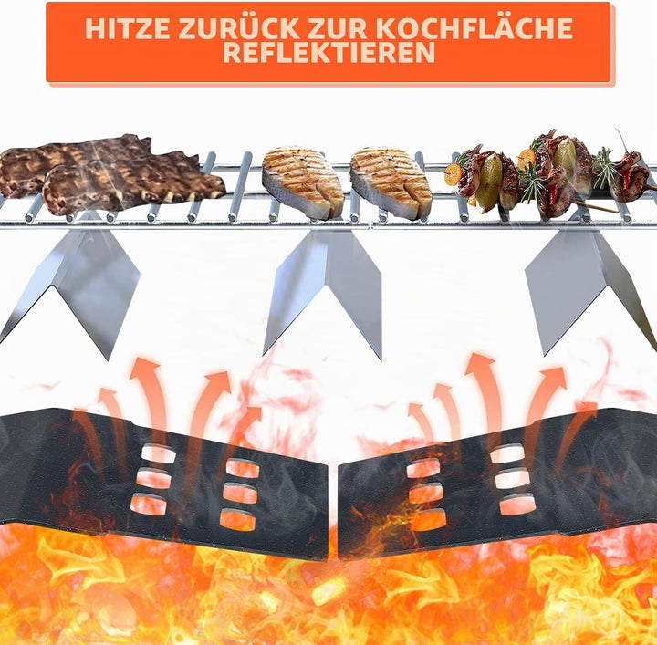QuliMetal Genesis Grillteile für Weber Genesis 300 Serie Grills mit vorderen Bedienknöpfen, Genesis