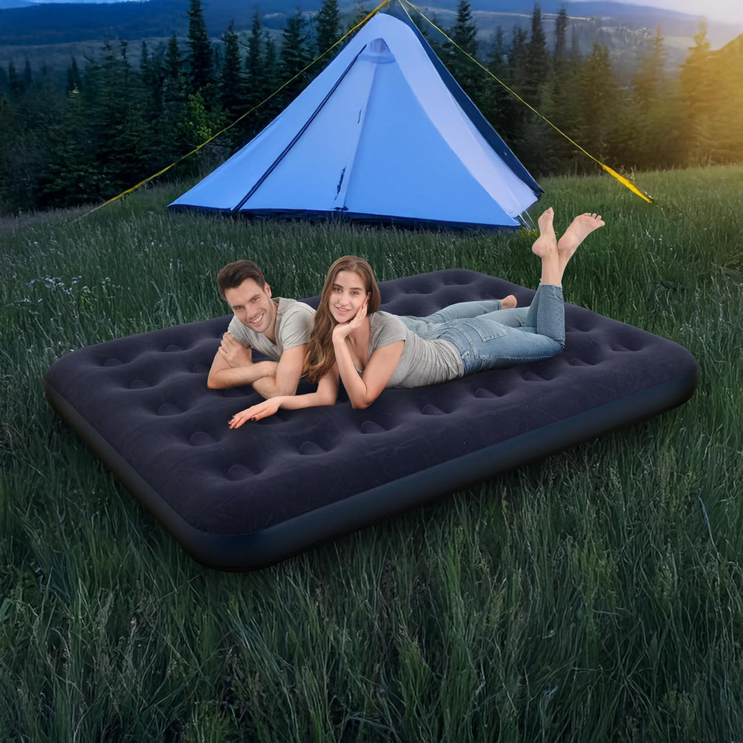Avenli Camping Luftmatratze für 2 Personen 191x137x22 aufblasbare Matratze Luftbett blau