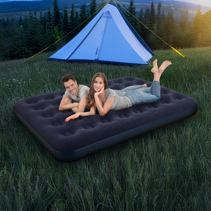 Avenli Camping Luftmatratze für 2 Personen 191x137x22 aufblasbare Matratze Luftbett blau