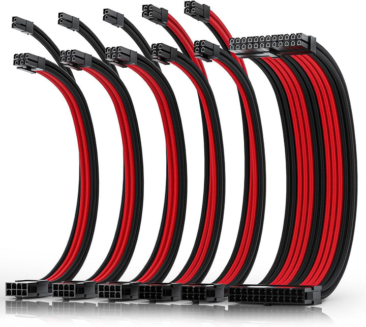 AsiaHorse Aktualisierung 16AWG Sleeved Cable Kit für PC/GPU/CPU, PSU Kabelverlängerung, PC Netzteil