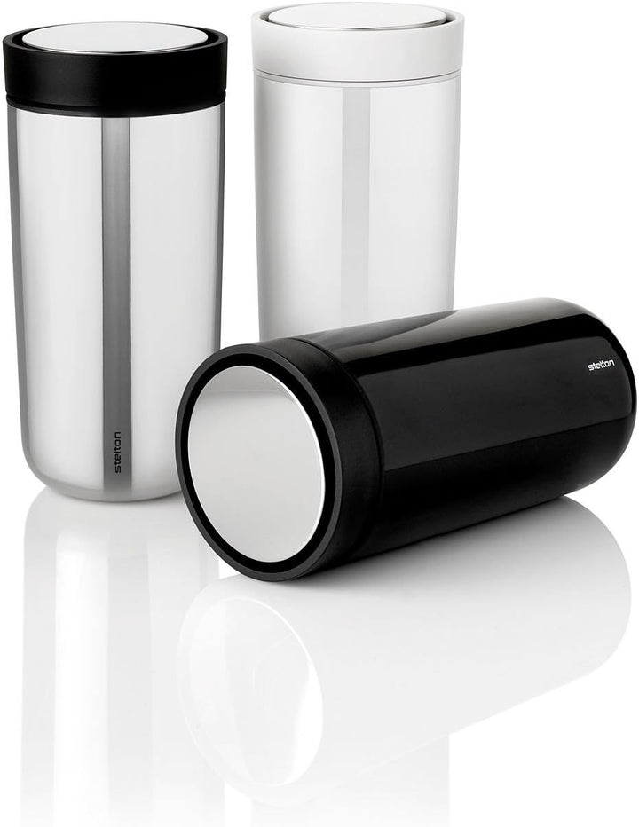Stelton To Go Click, 0.34 l. -steel Tassen-& Untertassensets, Edelstahl, 9 x 9 x 18 cm
