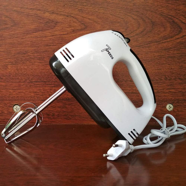 T&F Mixer Handrührer, Elektrischer Handmixer mit 2 Knethaken und 2 Schneebesen, 150 Watt, 7-Gang, We