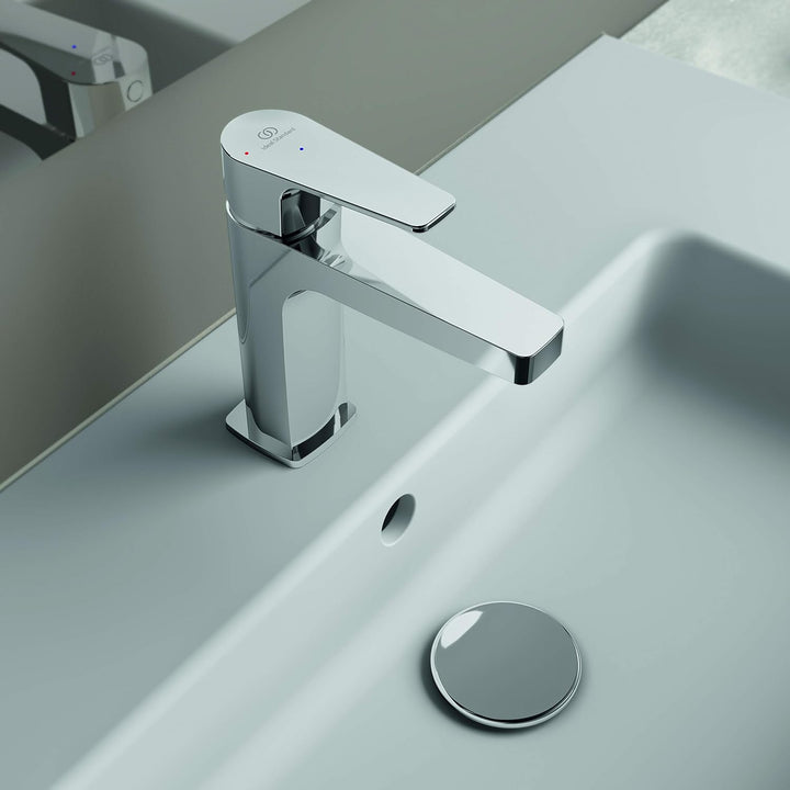 Ideal Standard BC687AA Cerafine D Waschtischarmatur Grande ohne Ablauf, Bad-Wasserhahn mit Auslauf,