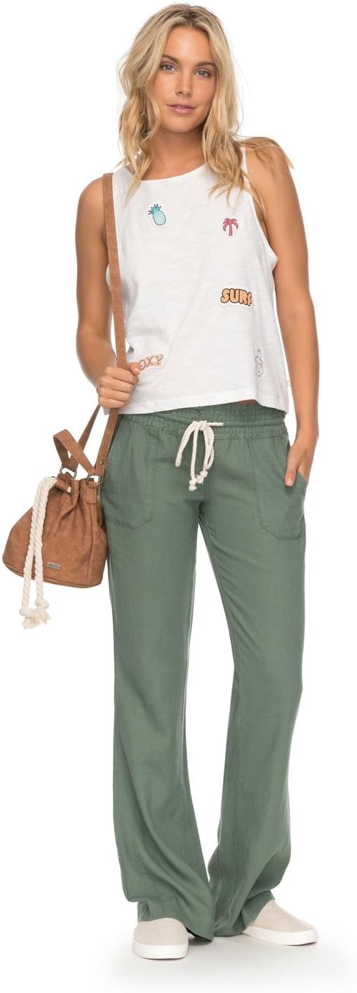 Roxy Damen Oceanside Hose, L Olivgr&#xFC;n
