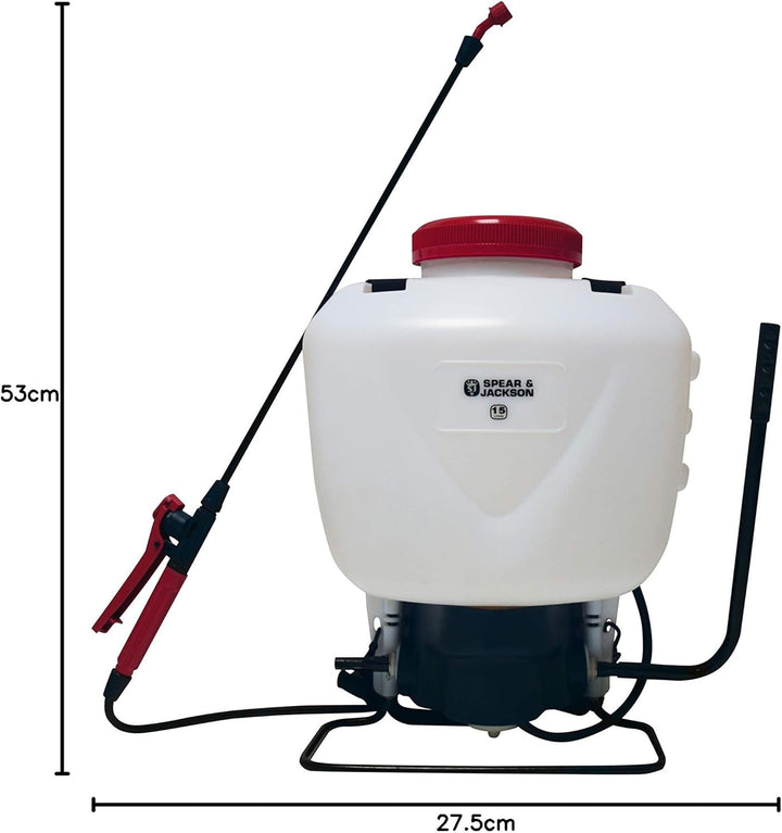 Spear & Jackson 15LPAPS Drucksprüher im Rucksackstil, 15 l