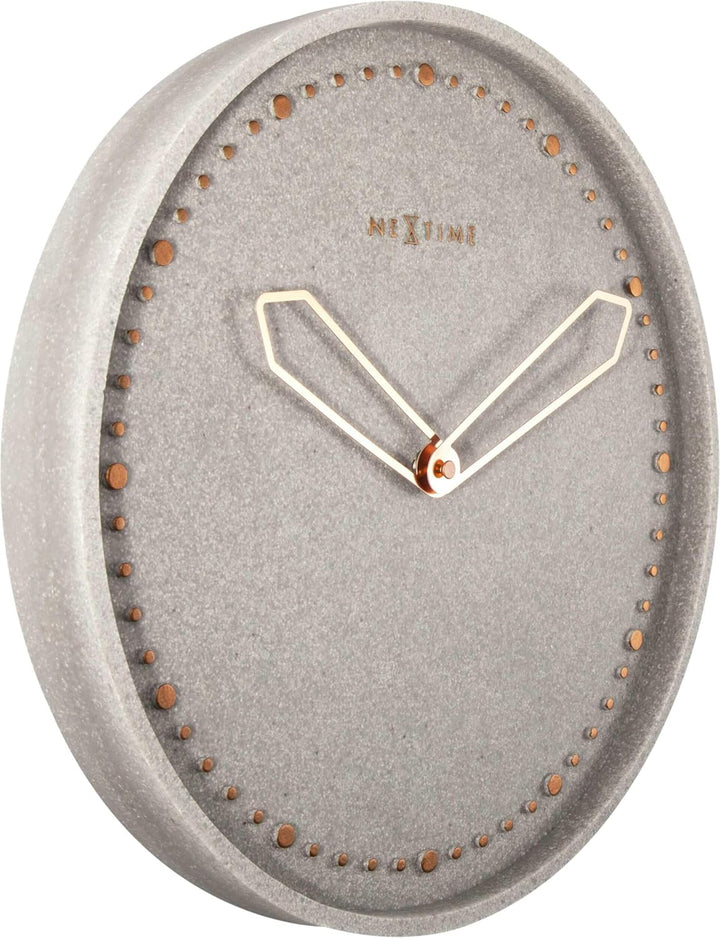 NeXtime Wanduhr "CROSS", lautlos, rund, Stein / Metall, schwarz ø 35 cm Ø 35 cm Schwarz, Ø 35 cm Sch