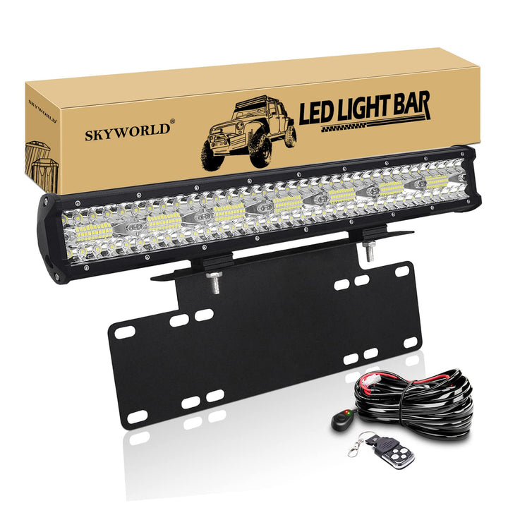 SKYWORLD 50.8cm Arbeitsscheinwerfer 420W LED-Lichtleiste, Zusatzscheinwerfer Offroad Scheinwerfer, k
