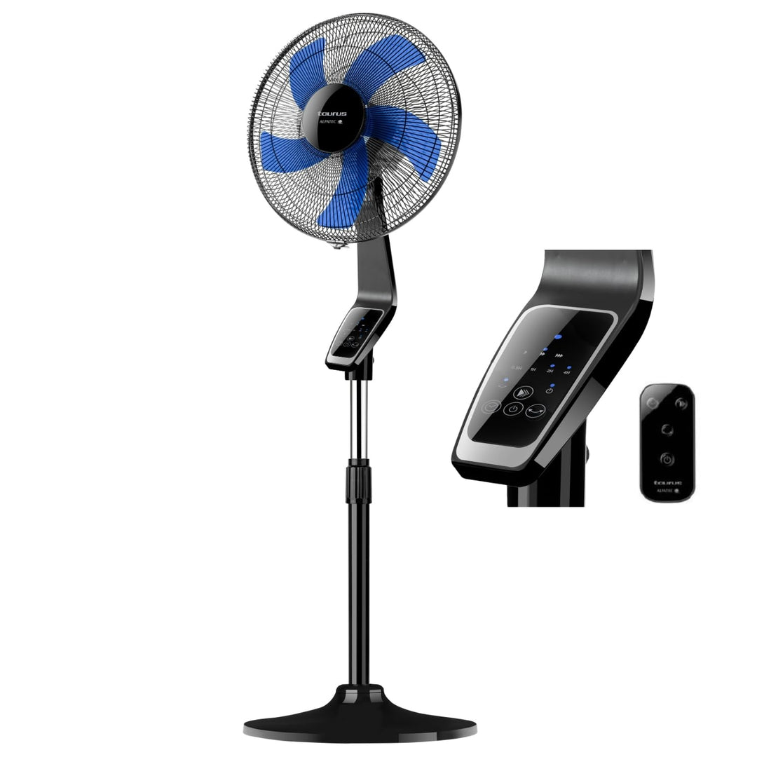 Taurus Boreal 16CR Digitaler Standventilator, Höhe bis 130 cm, 5 Flügel, Durchmesser 40 cm, 3 Geschw
