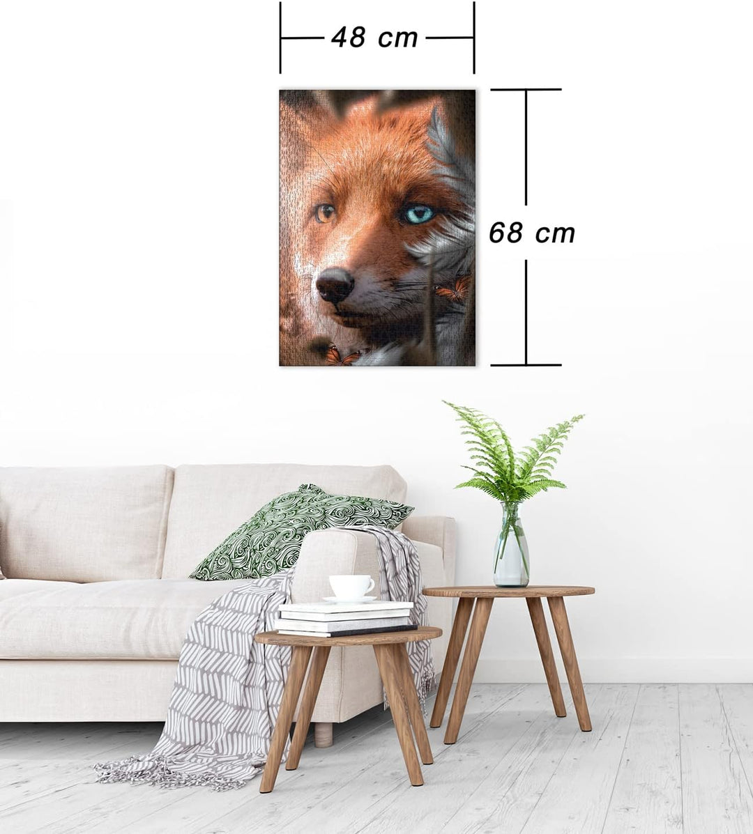 Ulmer Puzzleschmiede - Puzzle Listiger Kleiner Freund - Einfallsreiches Fuchs-Motiv als 1000 Teile P