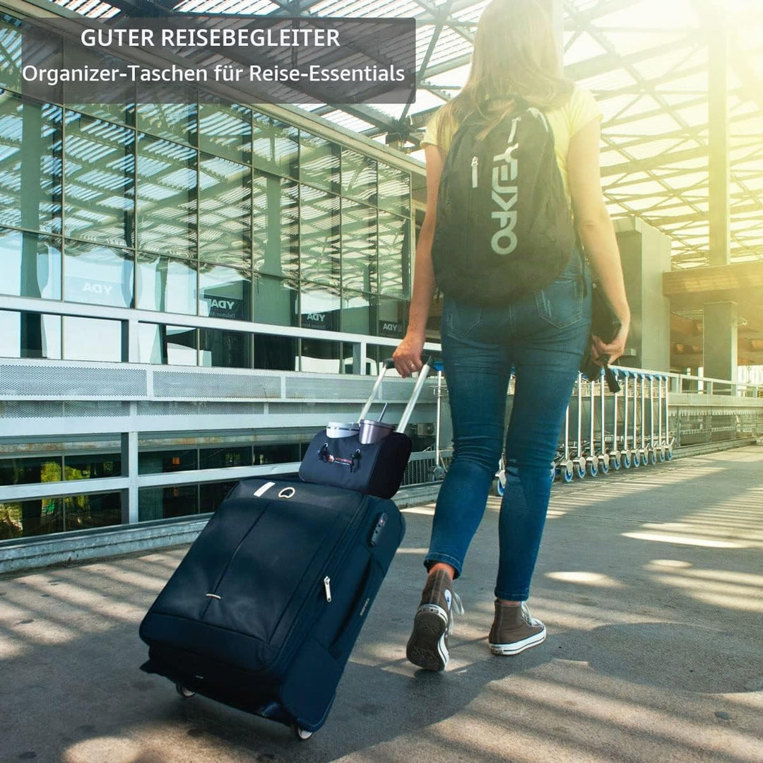 simpletome 4 In 1 Gepäck Becherhalter Reise-Getränkehalter Hält Zwei Umhängetasche Kaffeetassen &amp; Ta