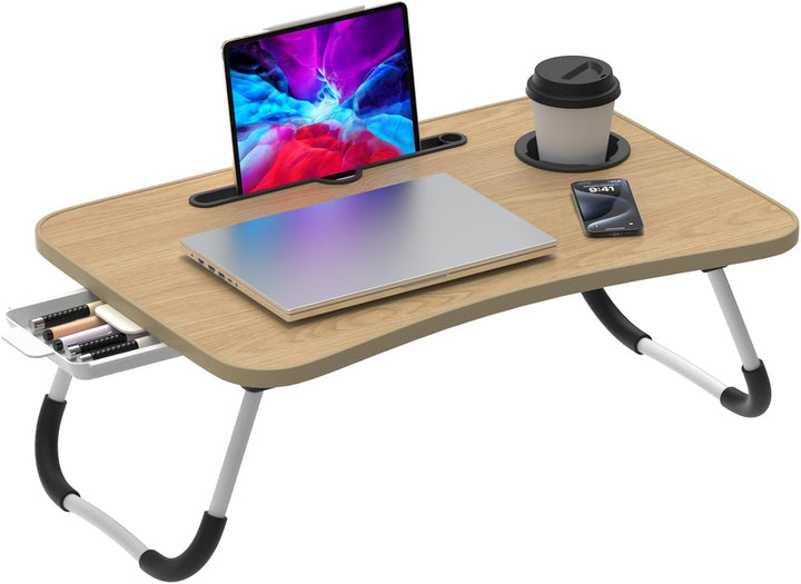 Huracan Laptop Tisch für Sofa, Betttablett Klappbar, Tragbares Laptoptisch für Bett, Lapdesk mit Sch