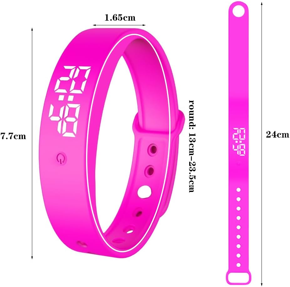 DASIAUTOEM Vibrationswecker Armband, Vibrationsalarm Erinnerung Uhr, Armband Wecker Vibration mit Ti