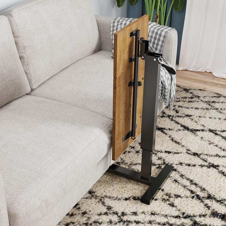 FATIVO Beistelltisch Höhenverstellbar Betttisch Klappbar: 73.5-97 cm Pflegetisch mit Rollen Laptopti