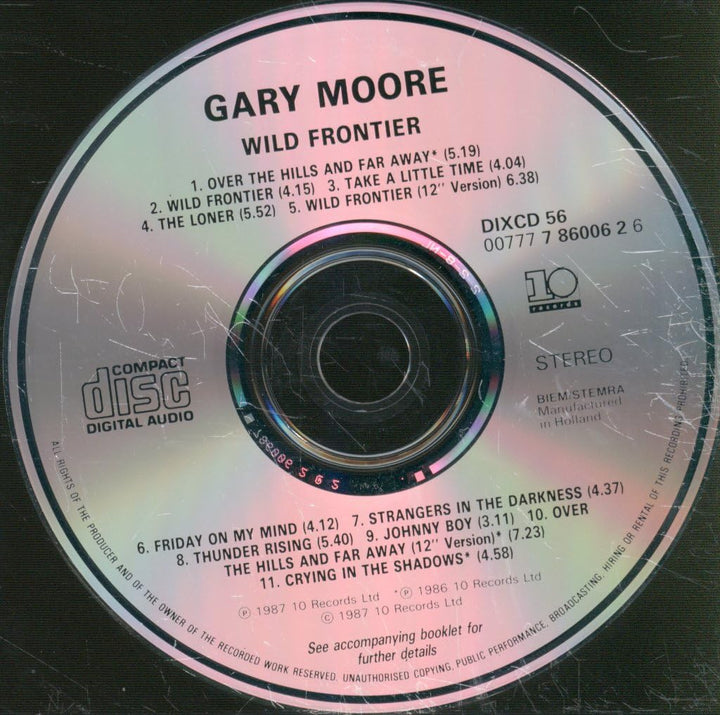 Wild Frontier, Audio-CD
