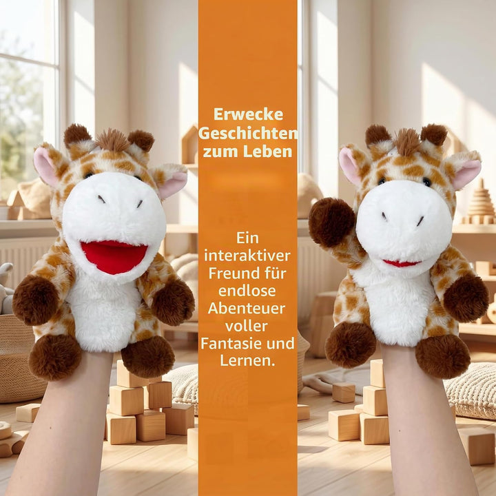2024 Tierhandpuppen für Kinder,Kleinkind enthält Wolf,Tiger,Löwe,AFFE und bewegliche offene Münder,p
