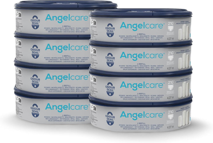Angelcare 8er-Pack Original Nachfüllkassetten für Angelcare WIndeleimer Dress-Up/Dress-Up XL/Classic