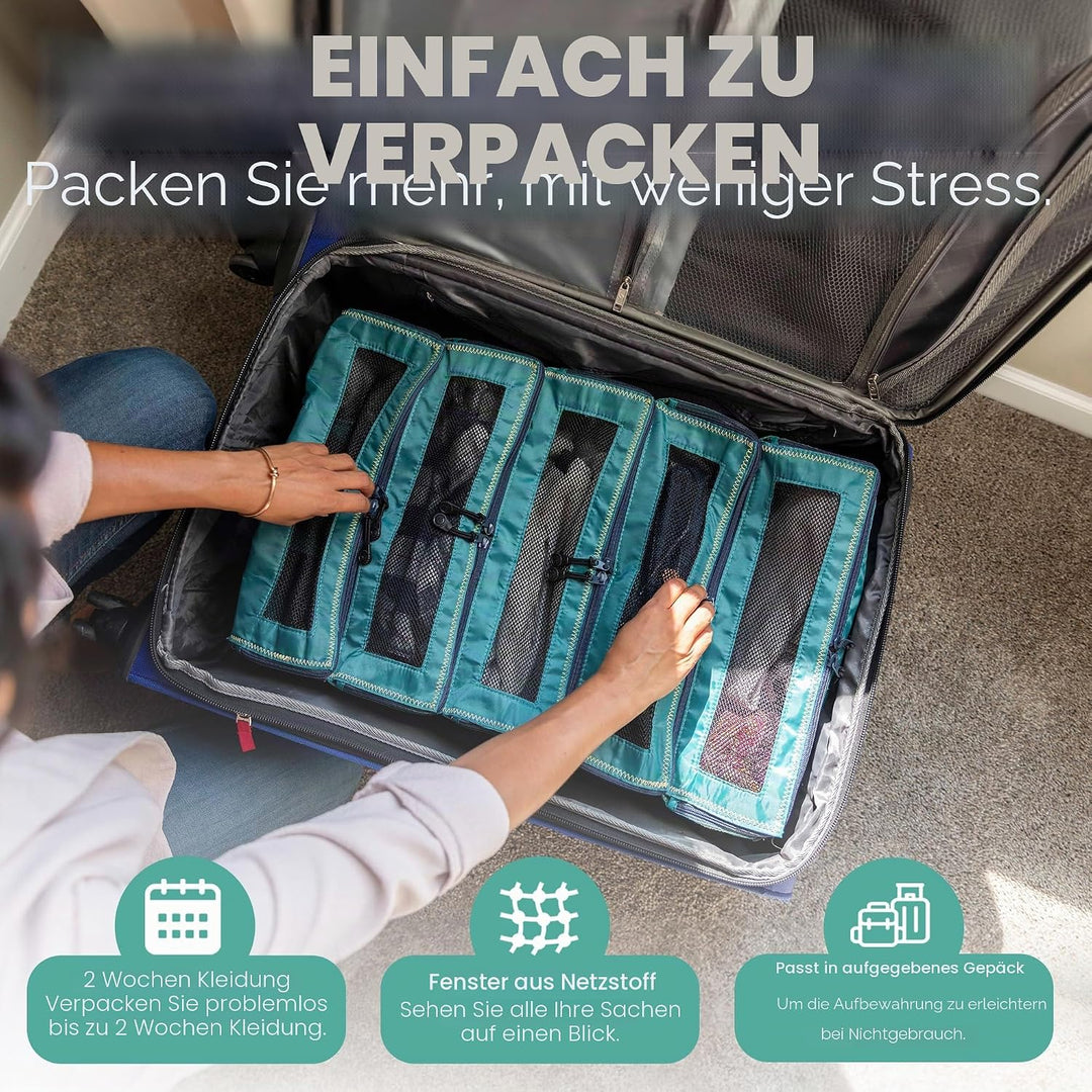 Pack Gear Koffer-Organizer zum Aufhängen, Reiseutensilien, Faltbare Packwürfel, gross oder Handgepäc