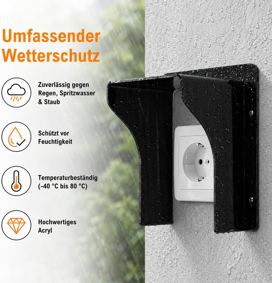 Schwarzes Acryl Video Türklingel Regenschutz,geeignet für Fingerabdruck-Controller, Sicherheitssyste