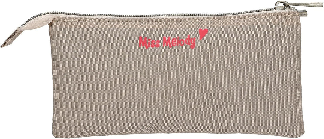 Depesche 13342 Miss Melody Poppy Sand - Schlampertasche in Beige, mit Pferde Motiv und Mohnblumen, F