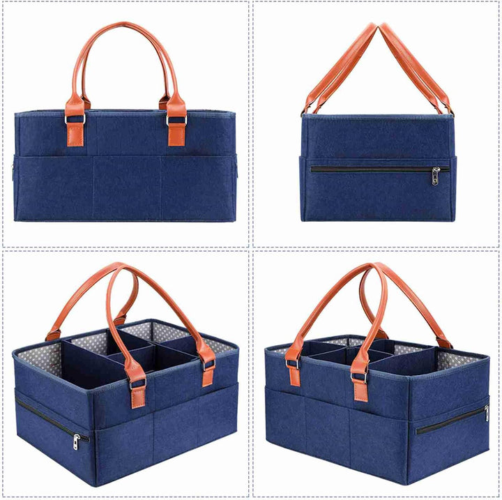 CHICIRIS Baby-Windelkorb, Baby-Windel-Caddy-Organizer, Grosser Tragbarer Windel-Aufbewahrungskorb, P