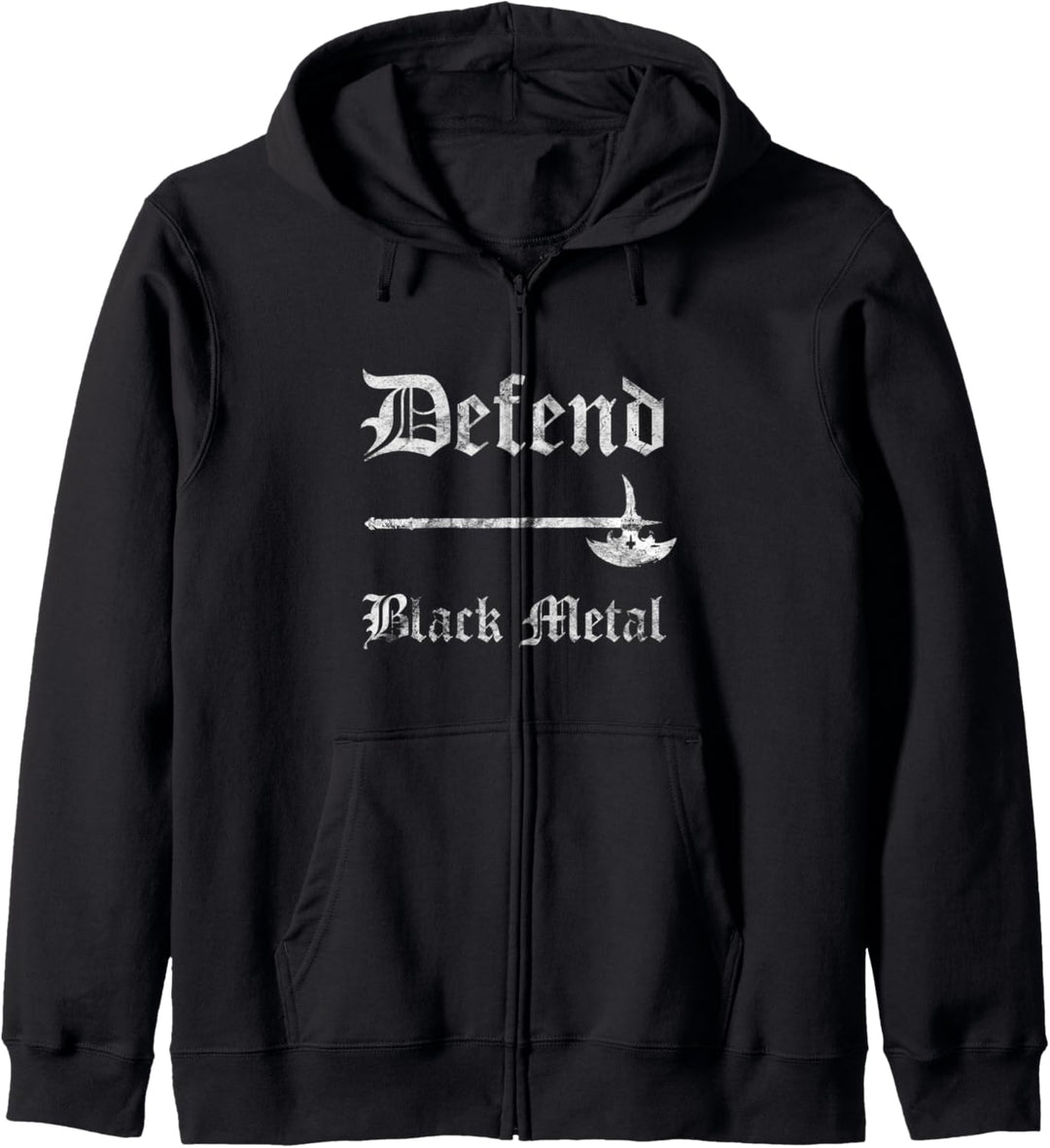 Defend Black Metal Atheist Baphomet Satan Death Vintage Kapuzenjacke