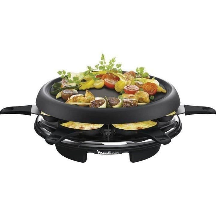 Moulinex Crêpier 6 Coupelles Accessimo RE151812 Raclette Plancha Crêpes-Pfanne, 6 Schälchen, Schwarz
