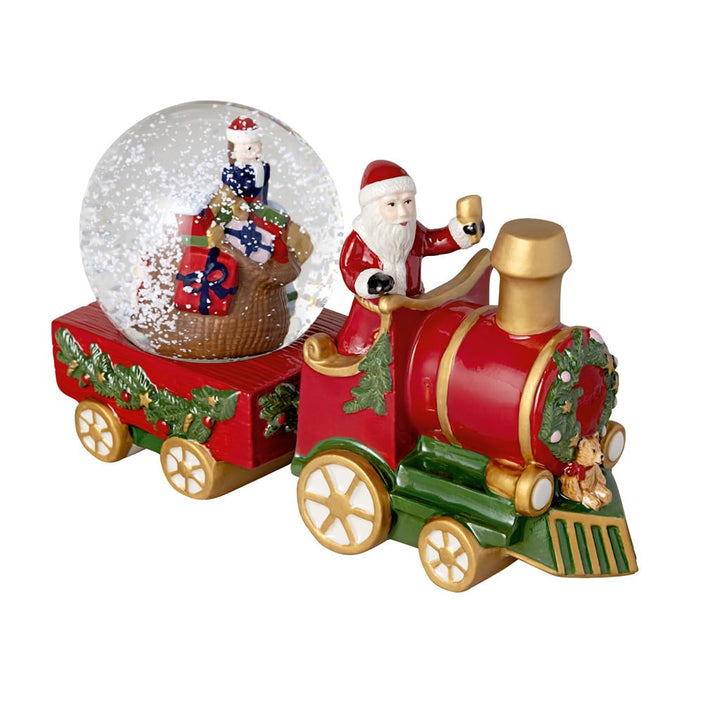 Villeroy &amp; Boch - Christmas Toys, Schneekugelzug gross, Zug, 22 x 8,5 x 12,5 cm, Porzellan/Glas, Meh