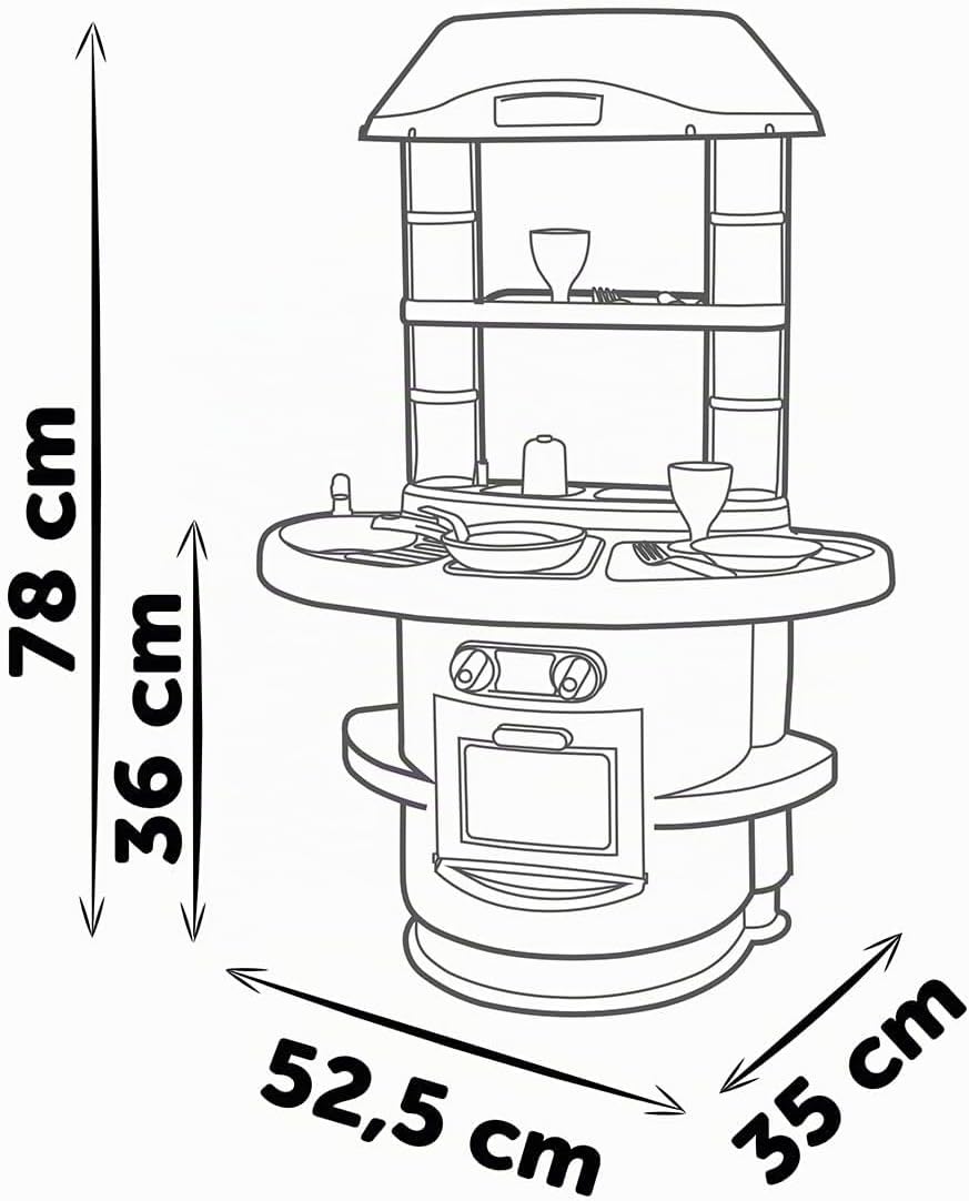 Smoby - 312700WEB Spielküche Nova - Küche für Kinder - 13 Zubehörteile -sanfte Pastellfarben - ab 18