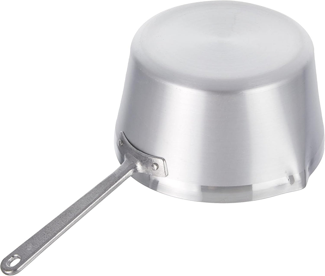 Pentole Agnelli Topf, konische Form, mit Schnabel, BLTF-Aluminium, Griff aus Edelstahl, silberfarben