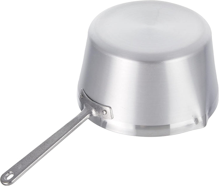 Pentole Agnelli Topf, konische Form, mit Schnabel, BLTF-Aluminium, Griff aus Edelstahl, silberfarben