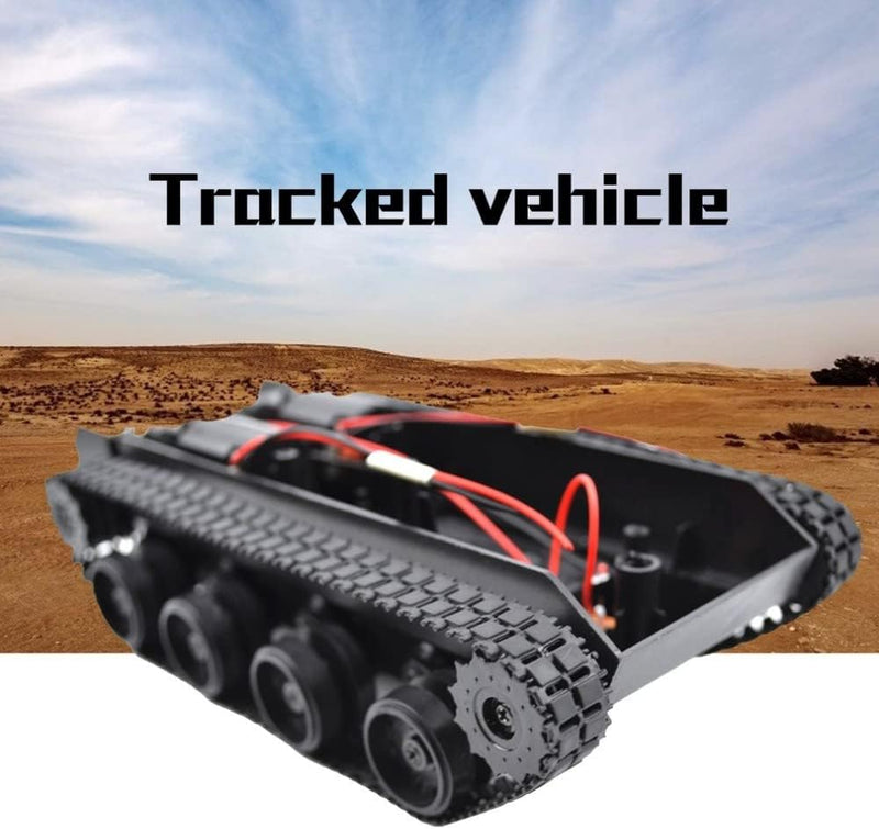 Tank Chassis, Smart Robot Car Tank Chassis Kit, Leichtes stossdämpftes Kunststoff Tankchassis DIY Ki