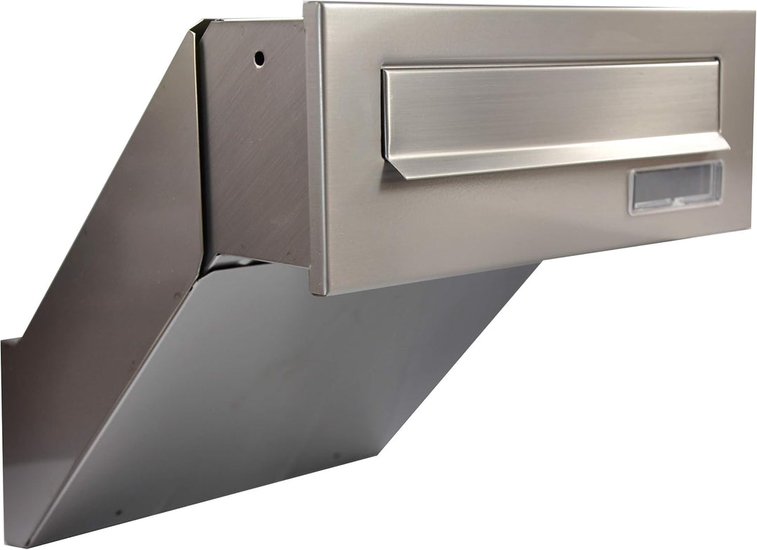 Mauerdurchwurf Briefkasten 100% Edelstahl V2A NEU Einbaubriefkasten NEU (100% Edelstahl), 100% Edels