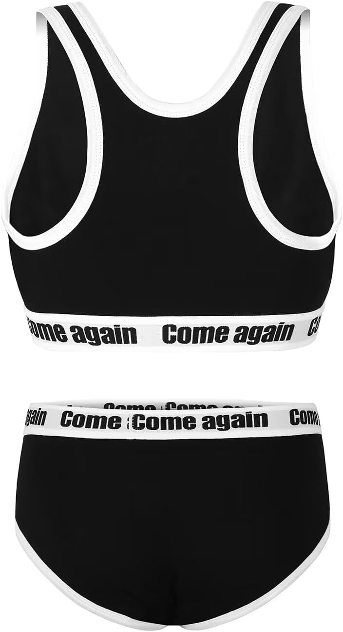 Landofgenie Camisole und Höschen Damen Baumwolle Bralette Set Sport Loungewear Set-Spiel Spielkonsol