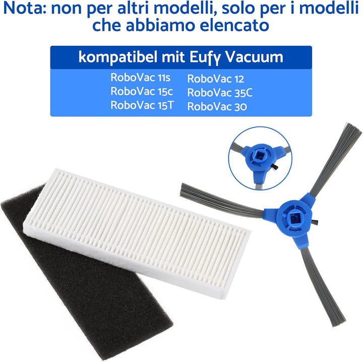 Ersatzteile Kompatibel mit eufy RoboVac 11S RoboVac 30 RoboVac 30C, 35C RoboVac 15C RoboVac 12 RoboV