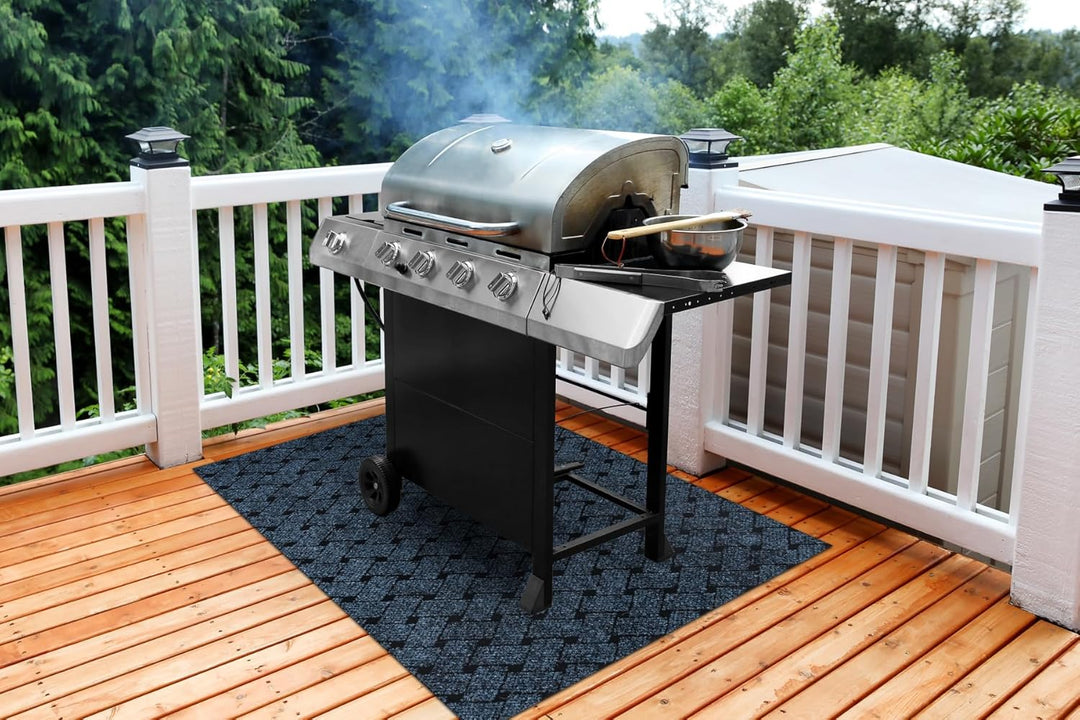 VECTRA Grillschutzmatte für Terrasse, draussen - blau 140x200 cm Vectra Blau 140x200 cm, Vectra Blau