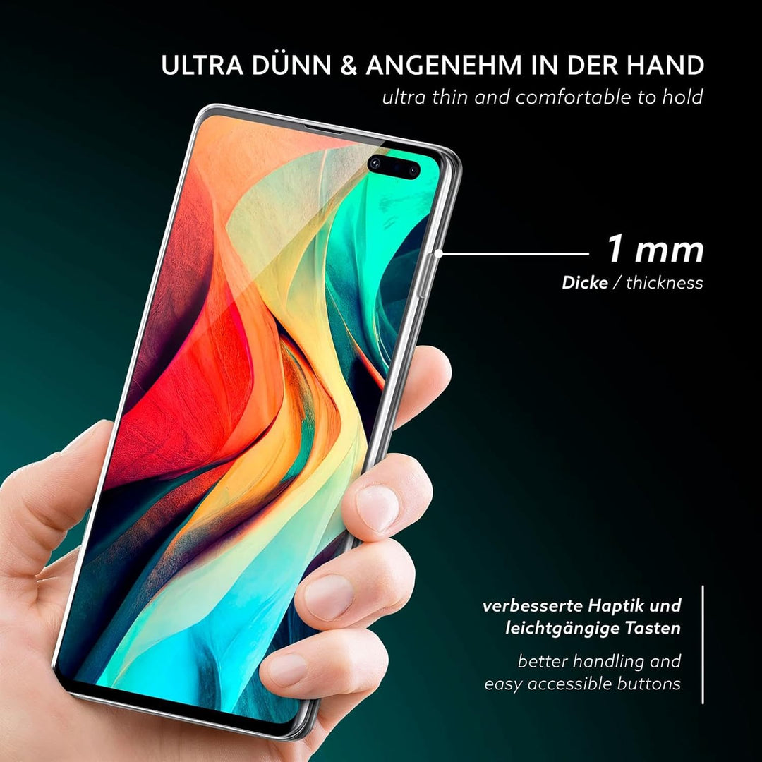 moex Aero Case für Samsung Galaxy S10 5G Hülle Durchsichtig, Silikon Handyhülle Transparent, Clear C