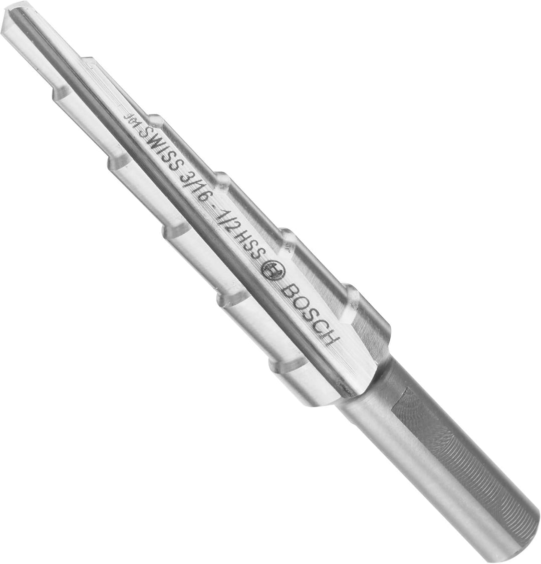 BOSCH SDC6 Turbo-Stufenbohrer, Hochgeschwindigkeitsstahl, 3/16 Zoll bis 1/2 Zoll 1,9 cm - 1,27 cm.,