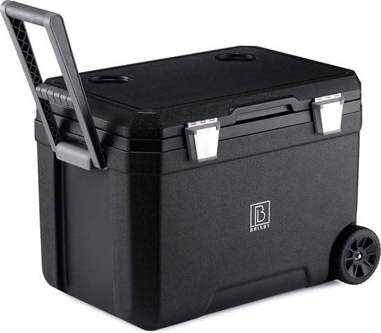 Brisby Kühlbox Camping - 45L, Kühlbox ohne Strom, inkl. 4 Dicke Kühlelemente, 3 Tage kühle Isolation
