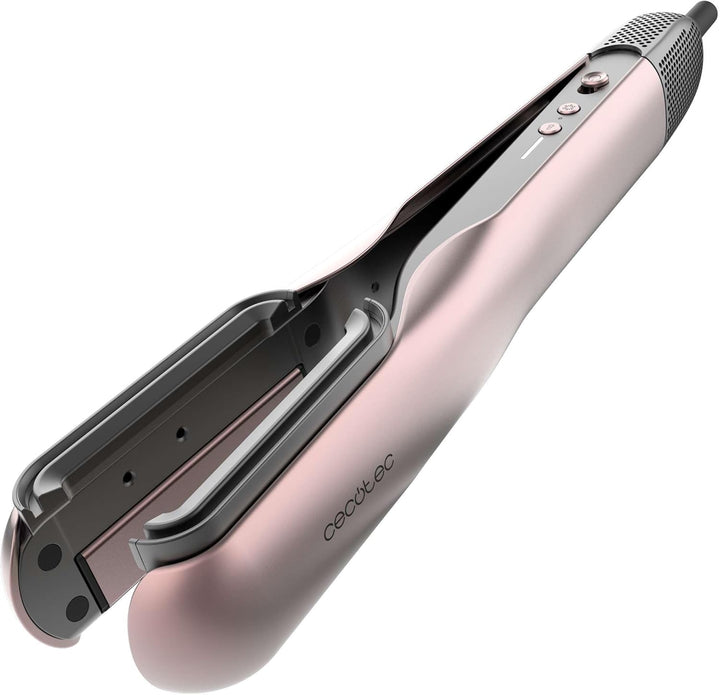 Cecotec Haarglätter mit Luft AirLisse 2in1 ForceDry Black Essential. 1000W, Luftstrom 19,7 m/s, 2 ma