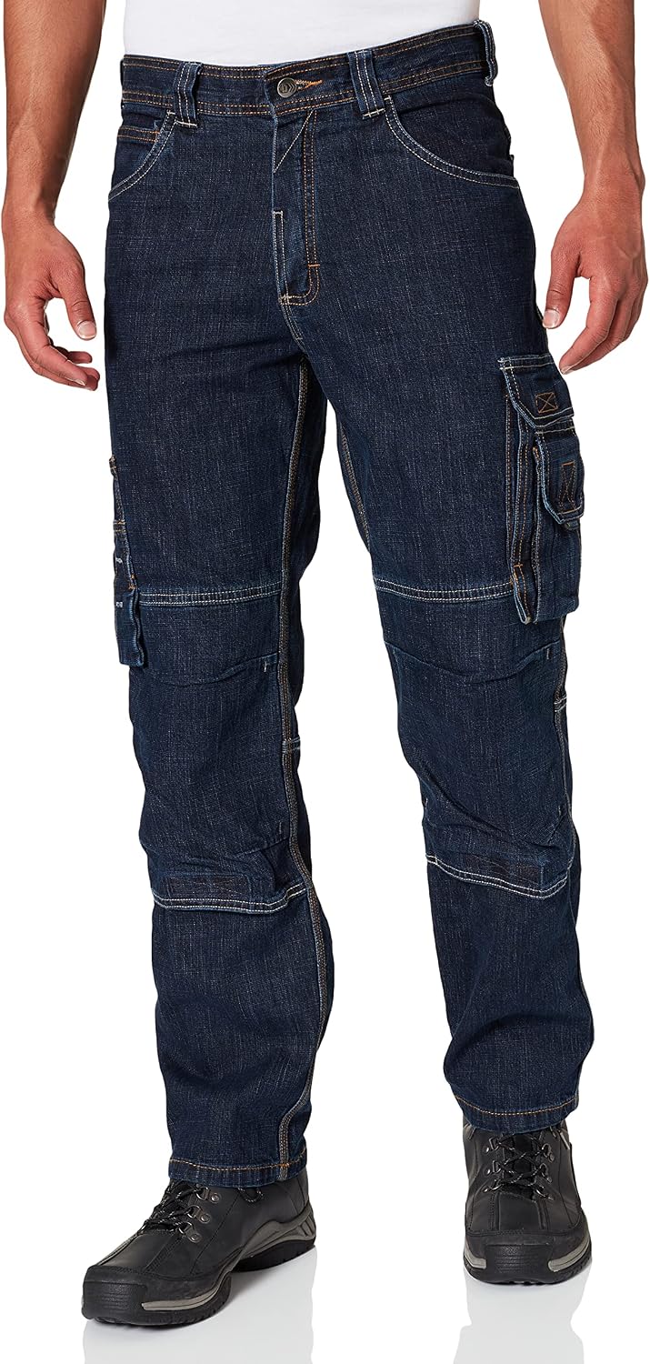 DASSY® Knoxville DASSY® Knoxville Stretch-Arbeitsjeans mit Kniepolstertaschen - Grösse 42 - JEANSBLA