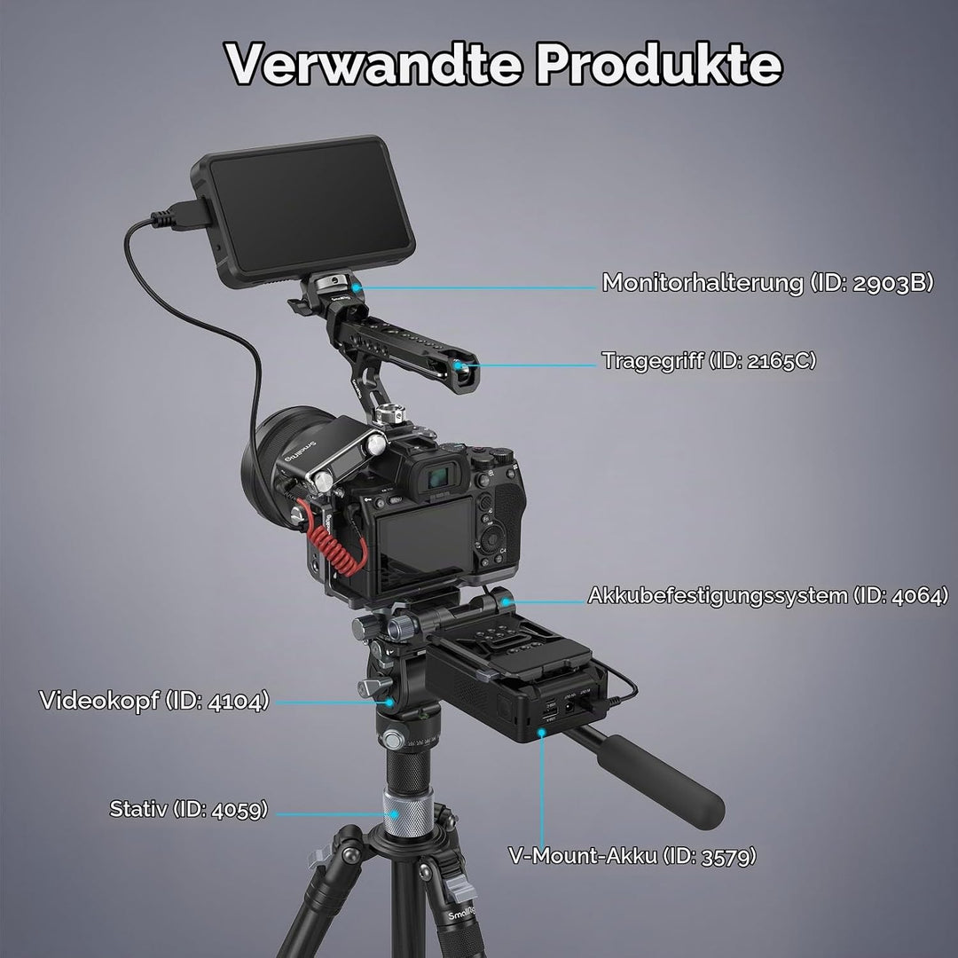 SMALLRIG Cage Kit mit Kabelklemme für Sony Alpha 7R V/Alpha 7 IV/Alpha 7S III, Kamerakäfig mit Mehre